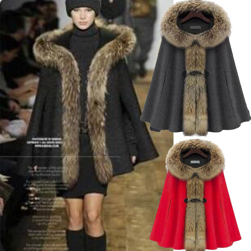 fur lined cape coat